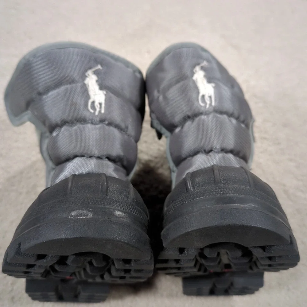 Polo Ralph Lauren Vancouver EZ Snow Boots Toddler‎ Unisex Size 5 Waterproof Gray